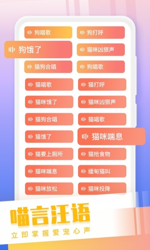 猫狗语翻译交流器